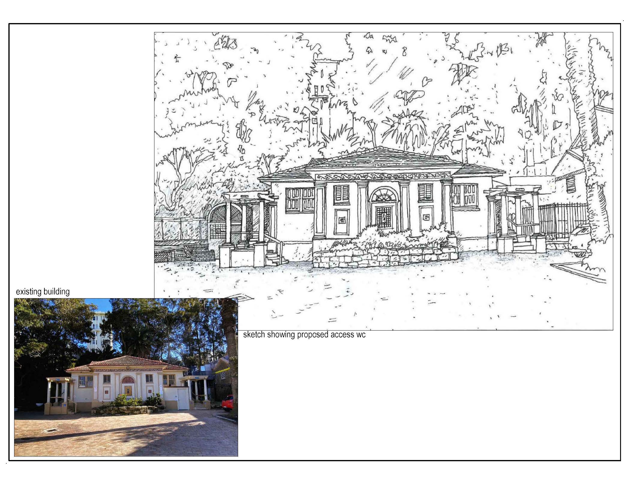 Sketch of proposed accessible amenity