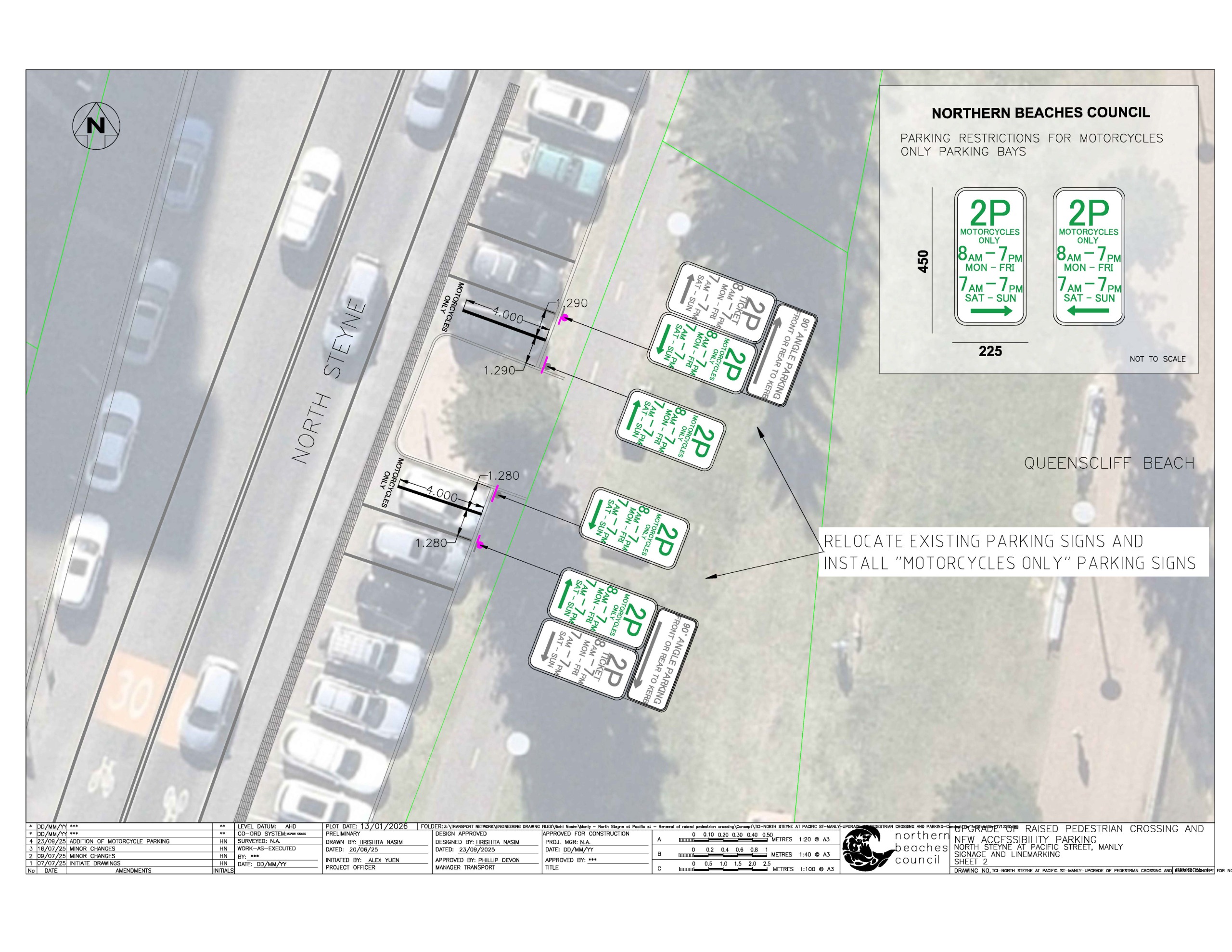 Site map showing propsed new parking restriction signage in location