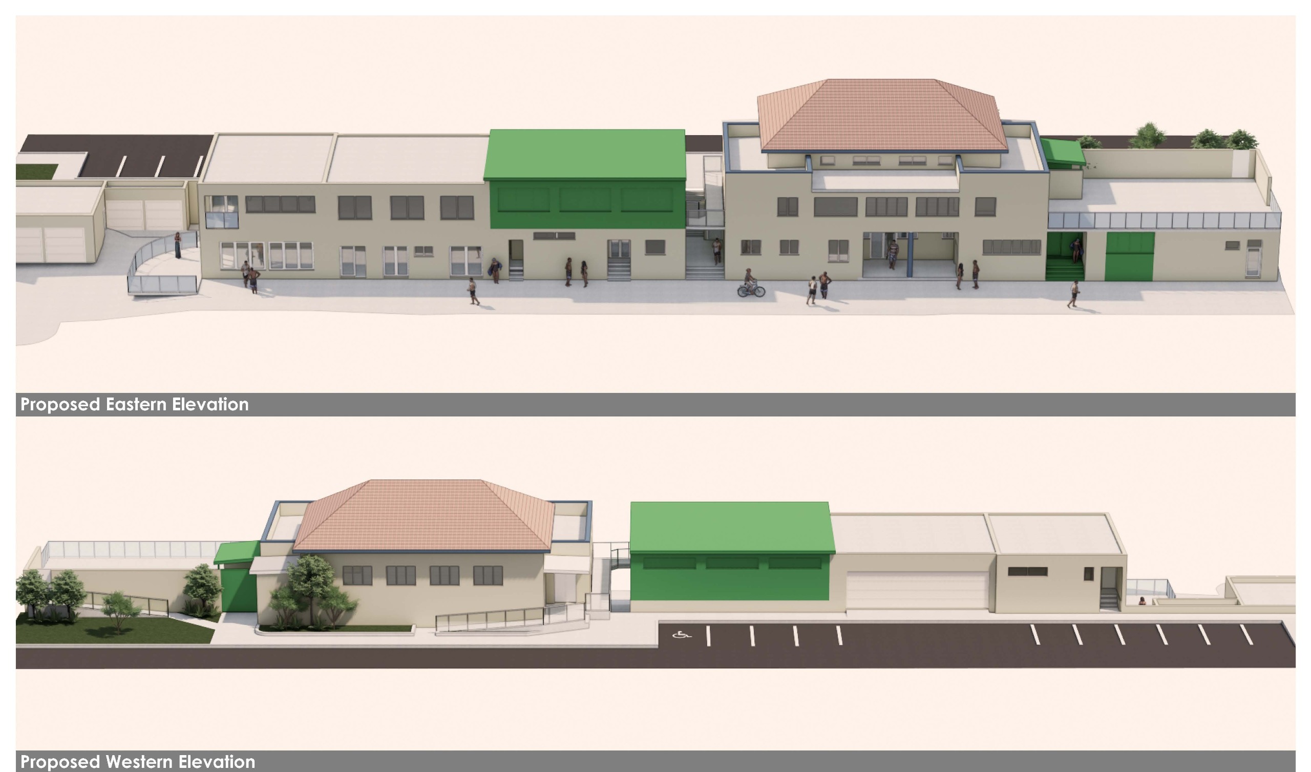 artist impression with green highlight to show new section