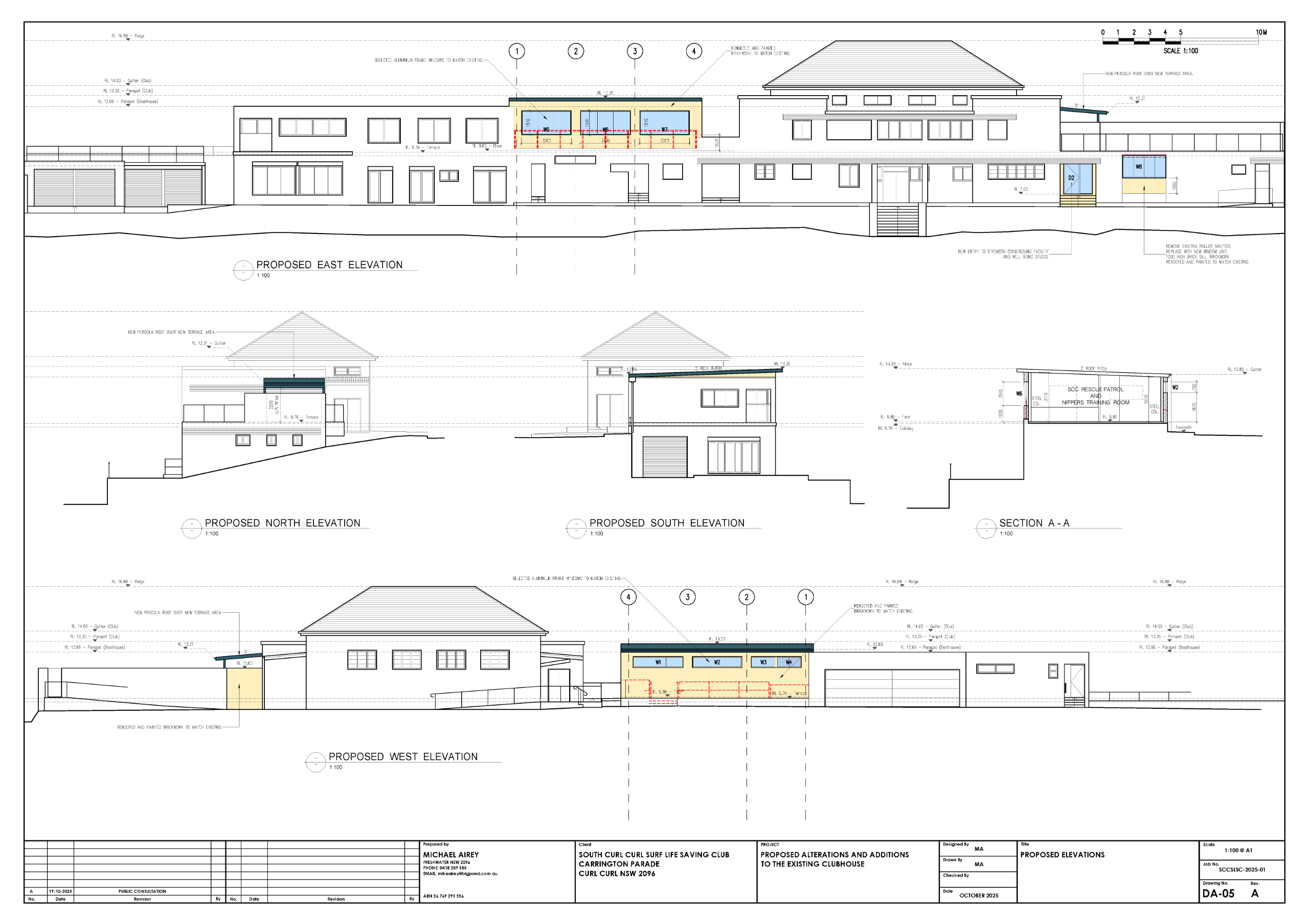 Proposed elevations: Porposed elevation plan
