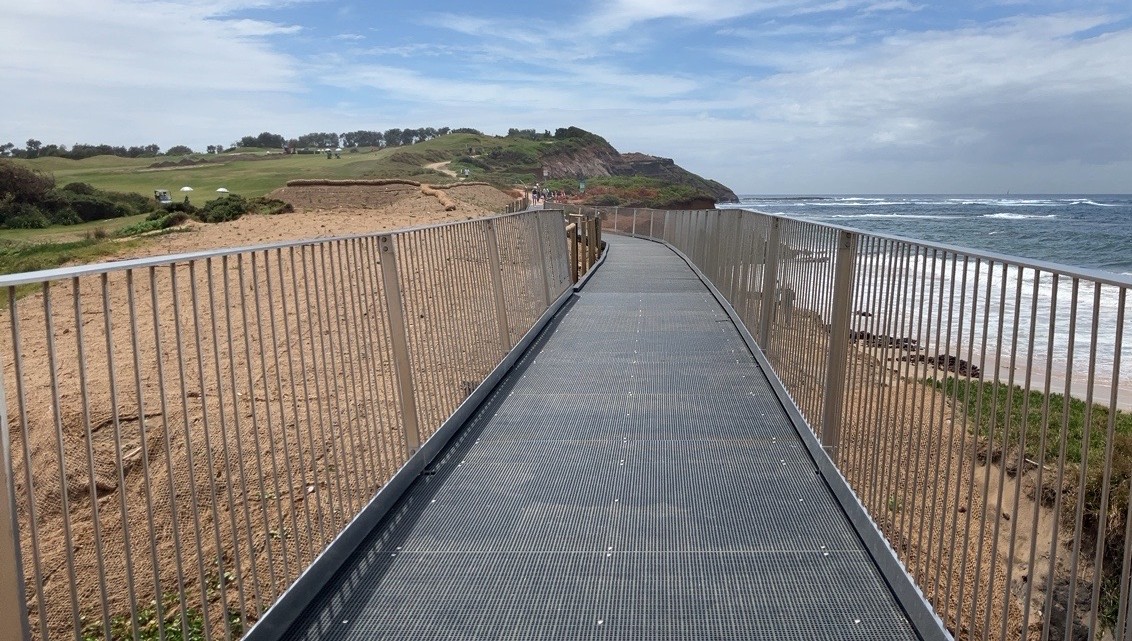 New boardwalk and balustrades