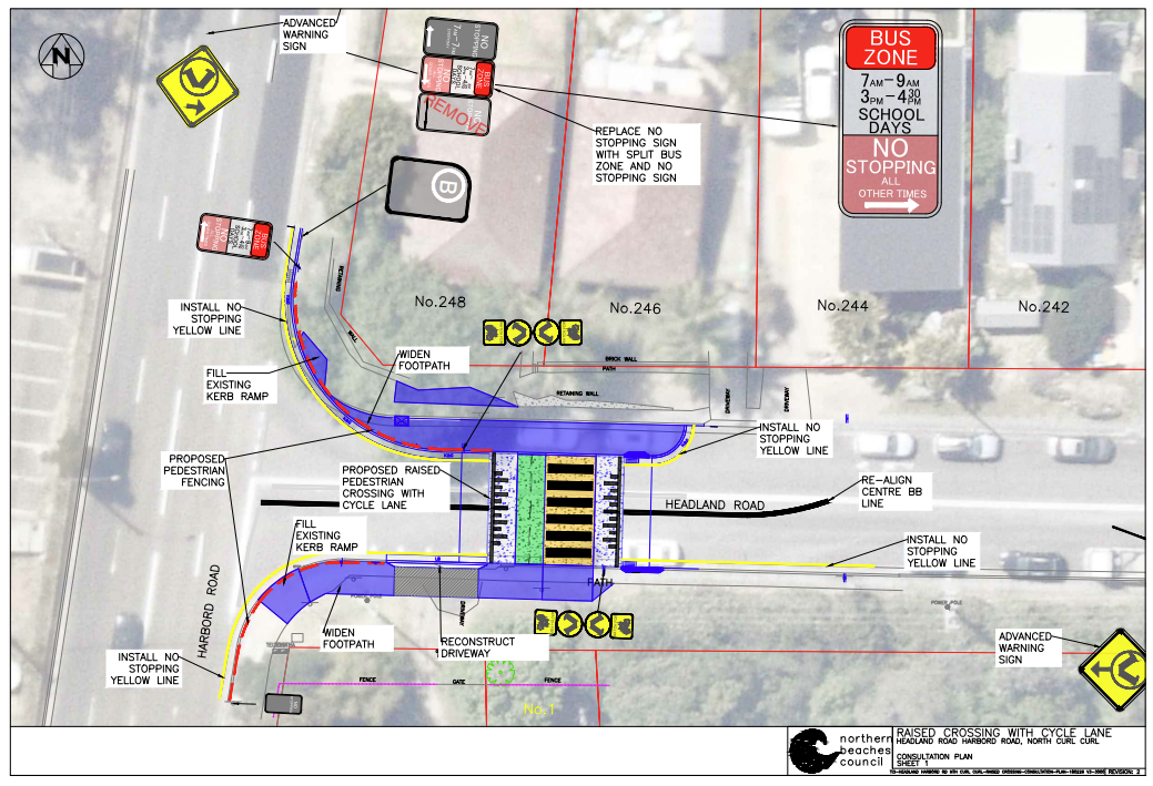 Raised crossing detailed plan