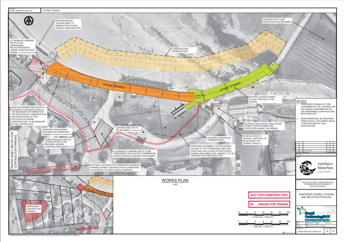 Map of work site