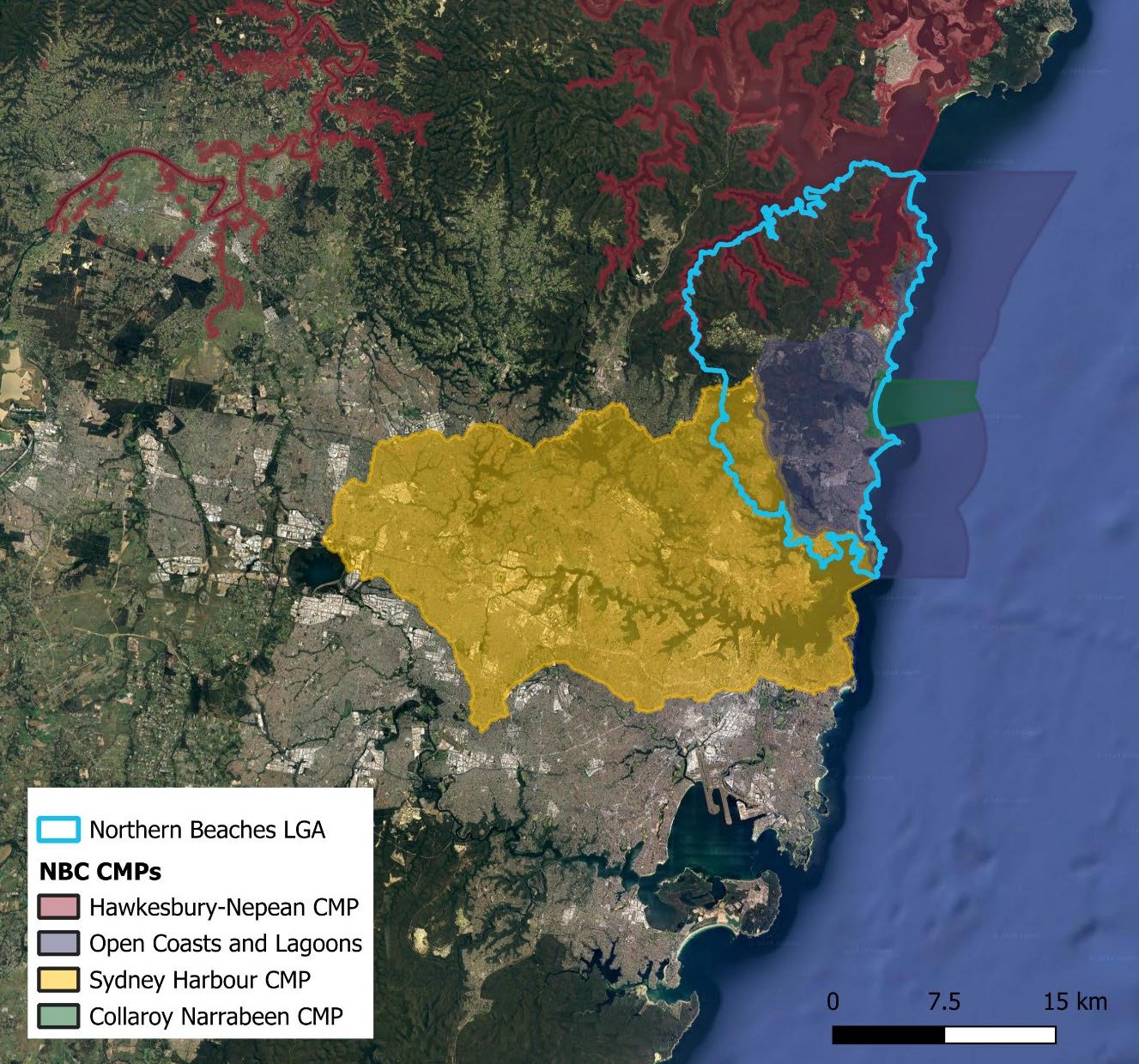 map with highlighting to show exten of cmp, with LGA boundary outlined