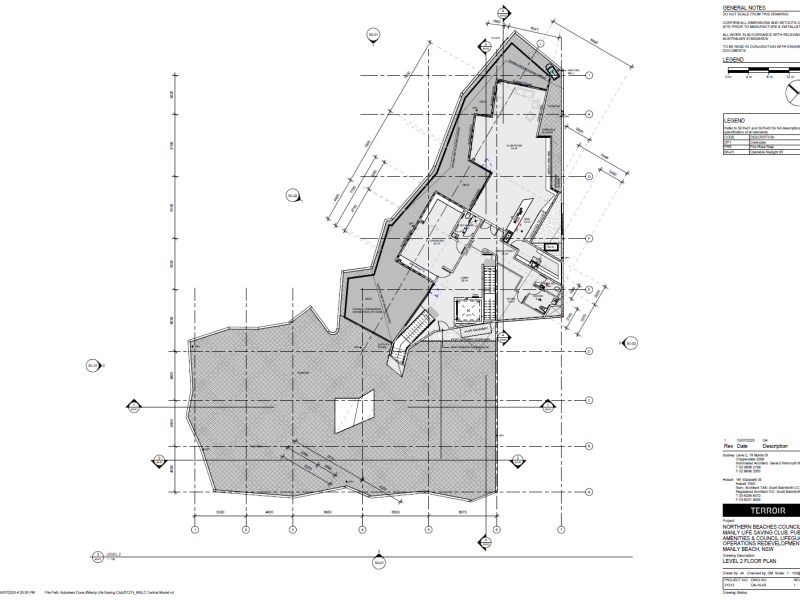 Manly Life Saving Club - Second Floor Plan