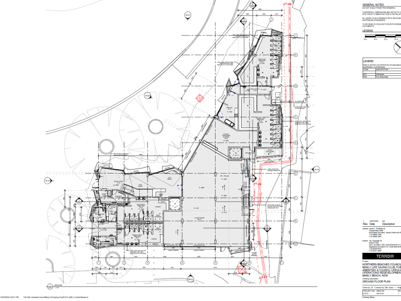 Manly Life Saving Club - Ground Floor Plan