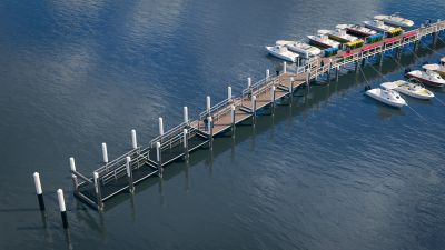 close up of wharf - 3d model