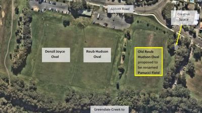 map with labels of field names