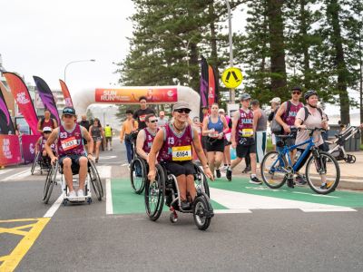 Athletes participating in a fun run